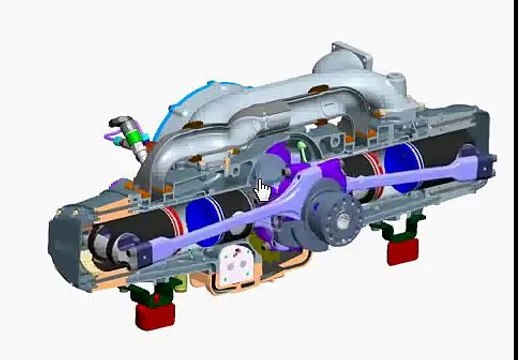 OPOC оппозитный двигатель принцип работы.