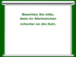 Sächsisch Lernen - Die Zahlen