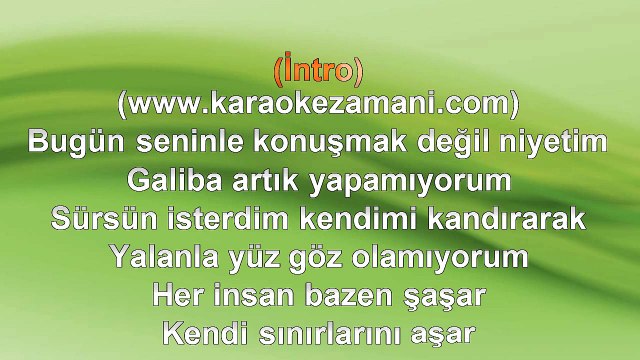 Fettah Can - Boş Bardak - 2012 - TÜRKÇE KARAOKE