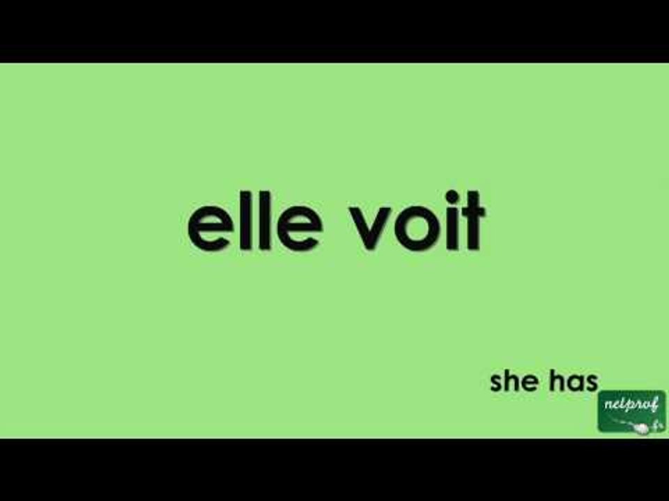 Conjugaison du verbe voir au présent de l'indicatif