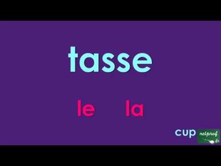 Apprendre le vocabulaire et les articles en français - Objets de la table