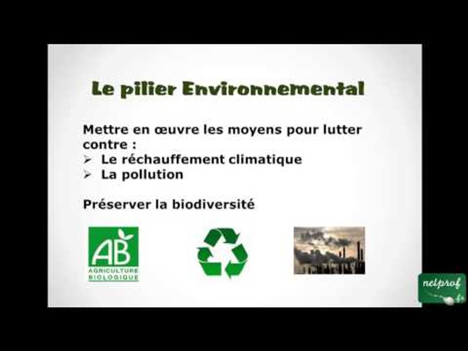 Economie : Le développement durable