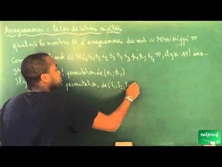 ADA / Ensembles, applications - Dénombrement / Anagramme de k lettres non distincts (2) (BCPST)