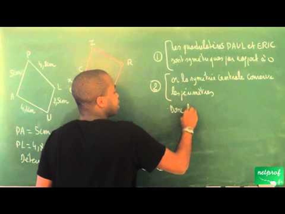 040 / Symétrie centrale / Démontrer avec la symétrie centrale (3)