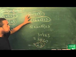 027 / Enchaînements d'opérations / Reconnaître une somme ou un produit