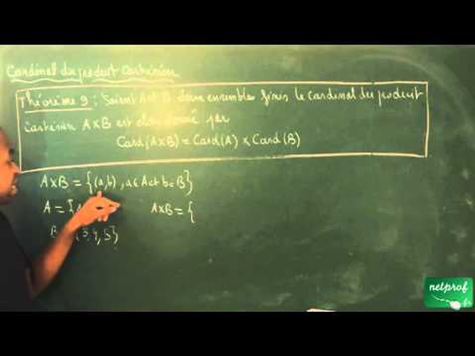 ACH / Ensembles, applications - Dénombrement / Card(A x B) = Card(A) x Card(B) (BCPST)