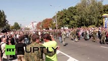 Ukraine: Donetsk parades POWs mirroring 1944 Moscow Nazi POW parade