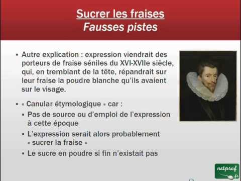Aux origines d'une expression - 001. Sucrer les fraises