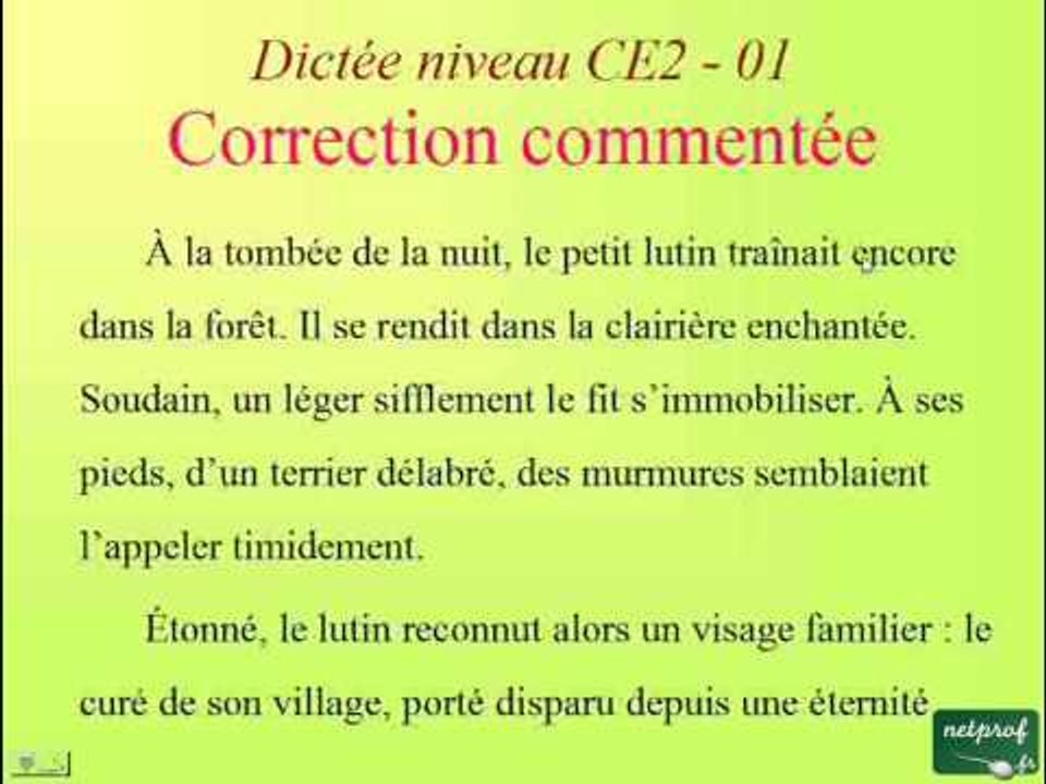 Dictée niveau CE2 - 01. Le passé simple et les différentes orthographes du son « é »