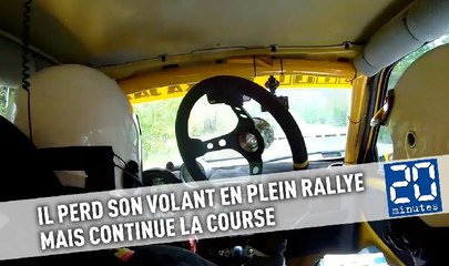Il perd son volant en plein rallye mais continue la course