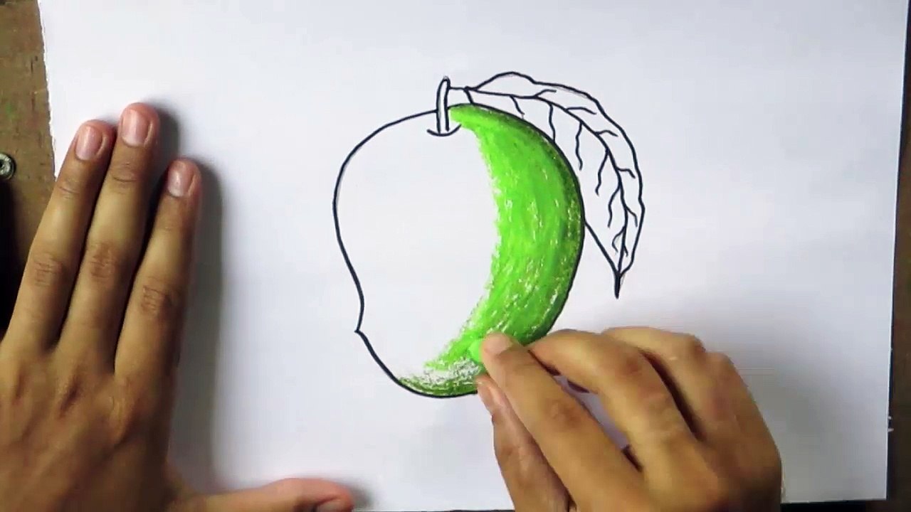 How to draw a mango