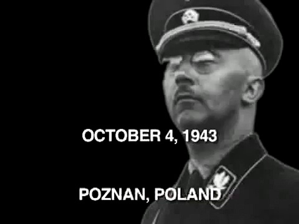 Heinrich Himmler speaks of the extermination of the Jews