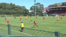 Jogadores do Tricolor exibem raça, mas pecam em finalizações no treino