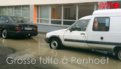 Rupture de canalisation rue des Chantiers à Penhoët