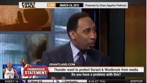 ESPN First Take - Thunder Want to protect Kevin Durant & Russell Westbrook from media