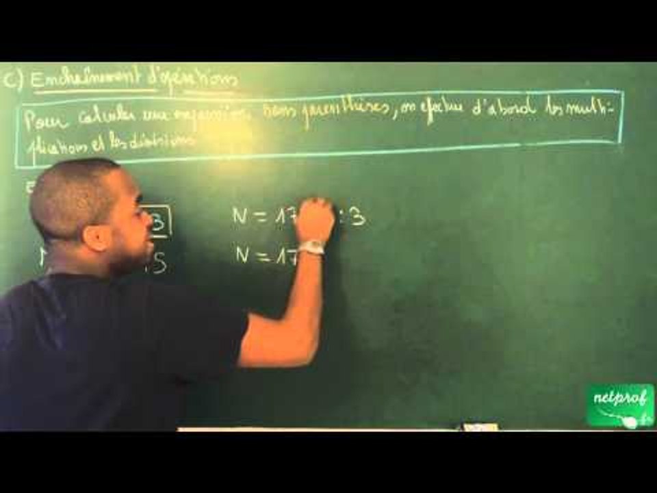 AAH / Enchaînements d'opérations / Expression sans parenthèses (3)