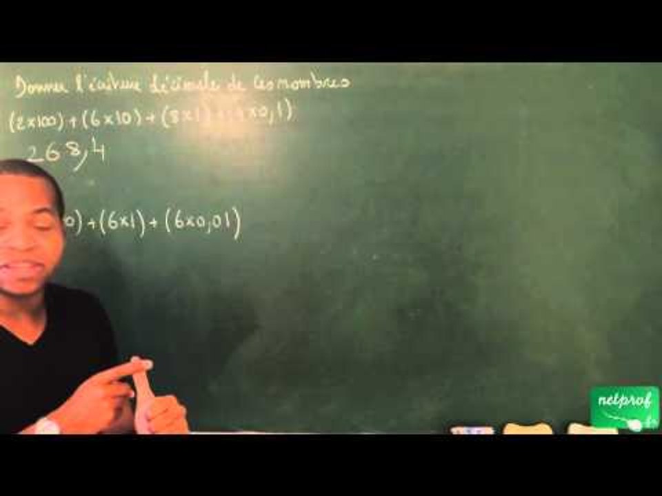 020 / Nombres décimaux / Décomposition d'un nombre décimal (10)