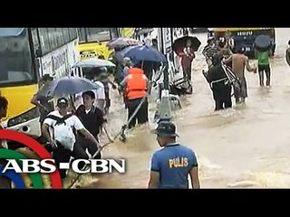 Lubog sa baha, 'di mapasok ang ilang lugar sa Cainta