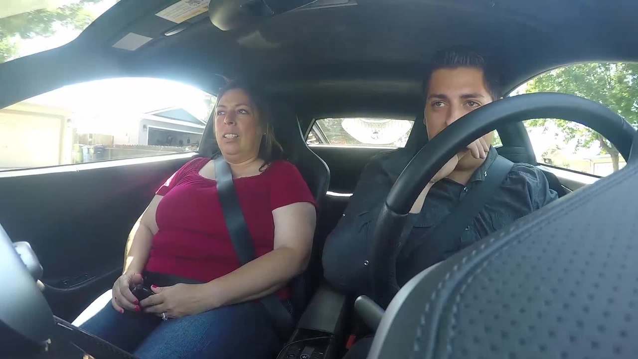 Aunt reacts to insane McLaren MP4-12C acceleration