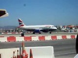 British airways A319 landing and take off gibraltar airport