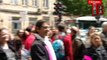 Télévision-Bordeaux-33 le personnels qui Acompagnent les élèves en situation d'handicap en colère devant le rectorat