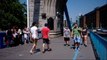 Crossing Tower Bridge, London (England)