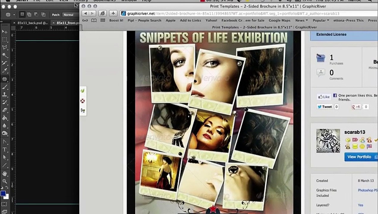 Polaroid brochure design tutorial Scarab13