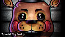 How to Draw Toy Freddy Fazbear from Five Nights At Freddy's 2, Freddy Fazbear, Step by Step