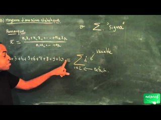 AFN / Statistiques / Sommation avec le symbole sigma