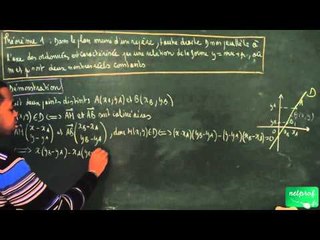 Seconde / Equations de droites - Systèmes linéaires / Théorème 1 (y = mx + p)