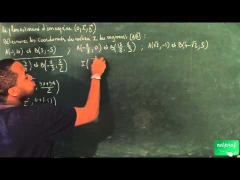 430 / Vecteurs / Déterminer les coordonnées du milieu d'un segment