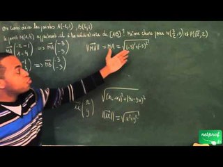 438 / Vecteurs / Démontrer qu'un point appartient ou non à une médiatrice