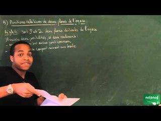 ADS / Géométrie dans l'espace / Positions relatives de deux plans dans l'espace
