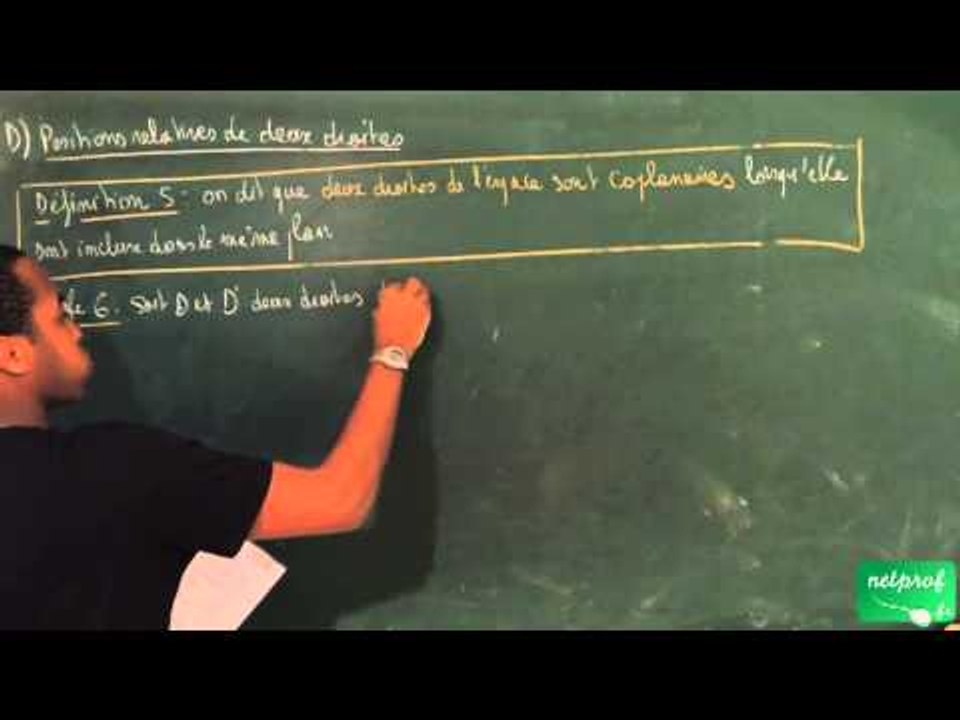 ADW / Géométrie dans l'espace / Positions relatives de deux droites dans l'espace