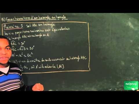 ADD / Configurations du plan / Théorèmes concernant le triangle rectangle