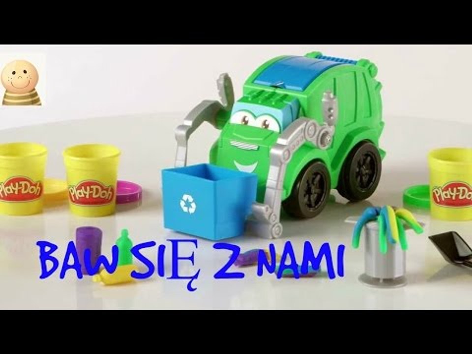 Ciastolina Play Doh- Samochód Śmieciarka- zbieramy śmieci!!