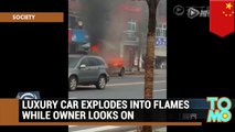 Exploding sports car: $750K Bentley bursts into flames while parked on the street