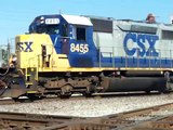 CSX 8455 SD40-2 Locomotive CSXT train Cordele Georgia,Norfolk Southern Railroad tracks,John Pluta