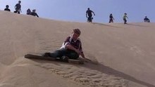 Skating on the dunes of Qatar