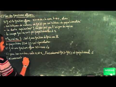 ABR / Fonctions affines, équations et inéquations / Fonctions affines et proprotionnalité