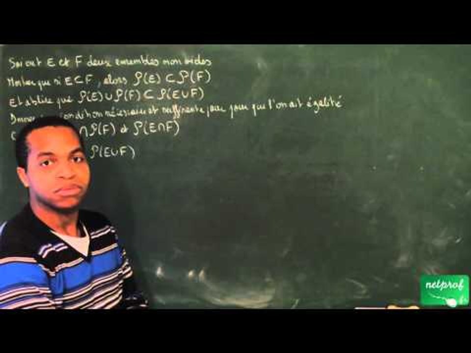 0029 / Ensembles et applications / Produit cartésien et ensemble des parties d'un ensemble