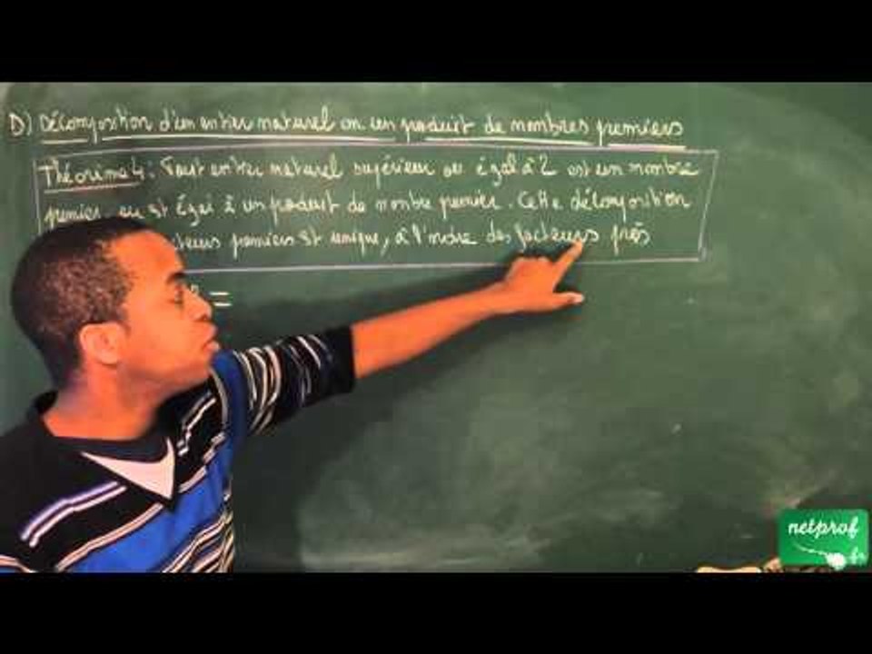 AAL / Nombres, ordre dans R / Décomposition d'un entier naturel en produit de facteurs premiers