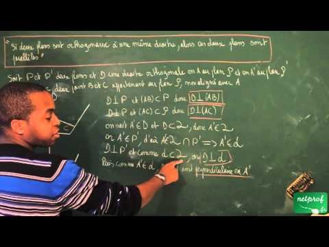 390 / Géométrie dans l'espace / Démonstration de cours (3)
