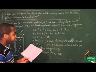 391 / Géométrie dans l'espace / Démonstration de cours (4)