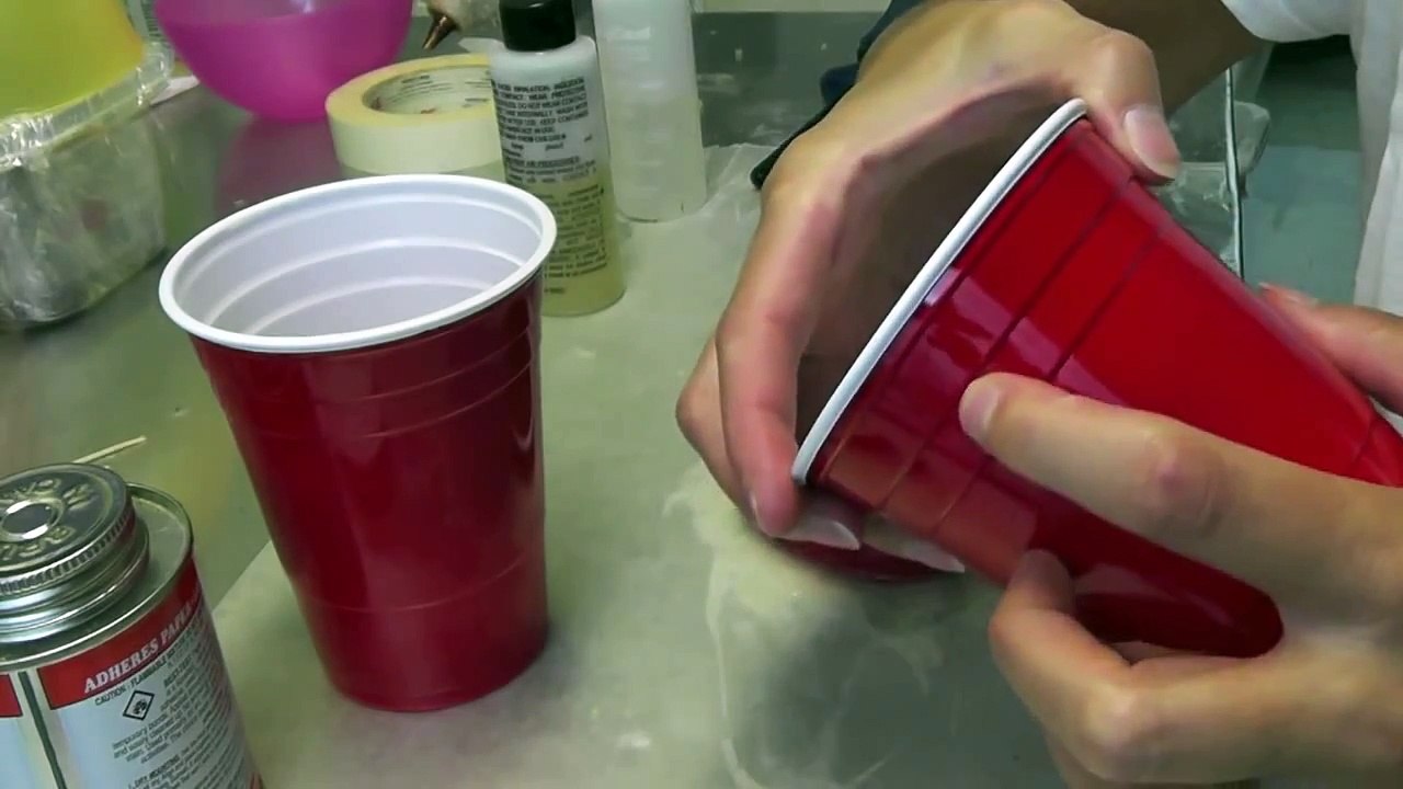 Recycled Red Solo Cup & Twizzler Coaster Craft Tutorial