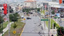 Huracan Alex Monterrey NL Colinas Carros y Piedras  Monterrey Mexico Flood Hurricane