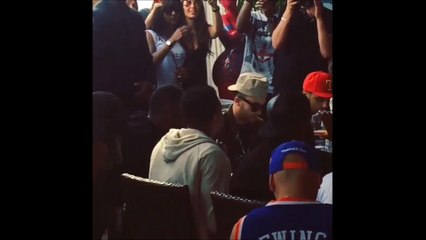 Chris Brown hoy en Cannes con amigos (21/05/15)