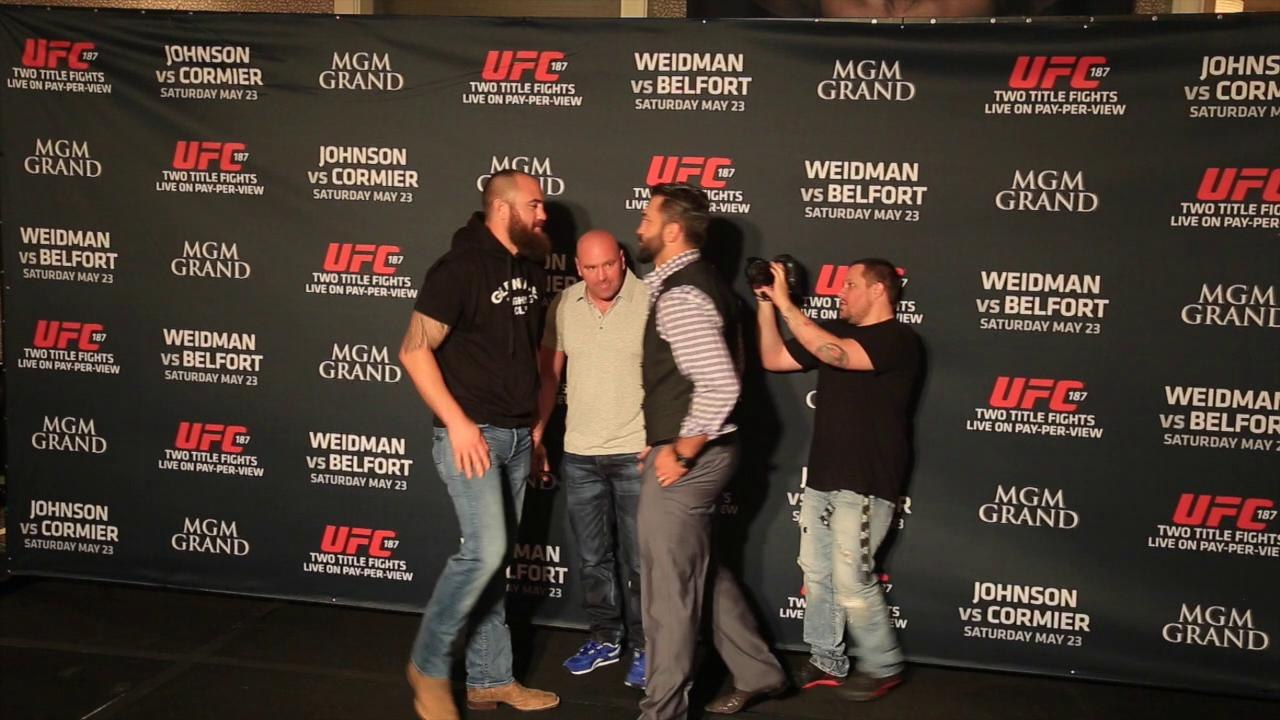 UFC 187 media faceoffs