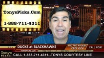 Chicago Blackhawks vs. Anaheim Ducks NHL Playoff Odds Game 3 Free Pick Prediction Preview 5-21-2015
