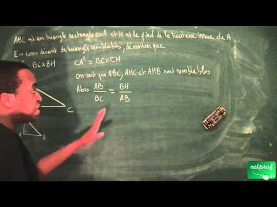 326 / Triangles isométriques et semblables / Une démonstration du théorème de Pythagore